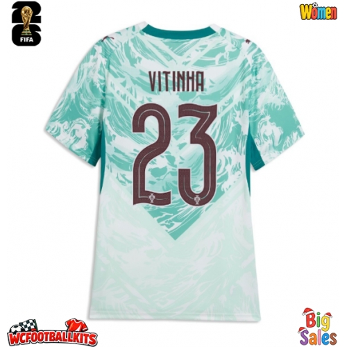 Portugal Vitinha #23 Replica Away Stadium Shirt for Women World Cup 2026 Short Sleeve